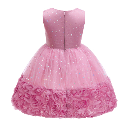 [Archive Sale] Lace Rosette Bow Sleeveless Mid-long Dresses - image 5