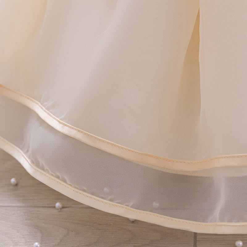 Organza Rosette Cap Sleeve Midi Dresses - image 19