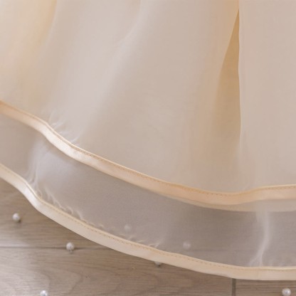 Organza Rosette Cap Sleeve Midi Dresses - image 19