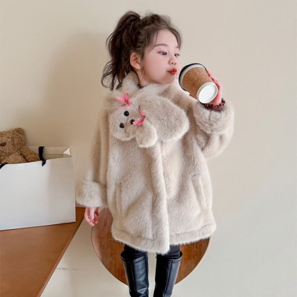 Faux Fur Fur Collar Long Sleeve Regular Outerwears - image 19