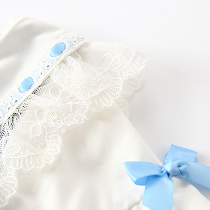 Easter Polyeste Lace Edge Long Sleeve Short Dresses - image 7