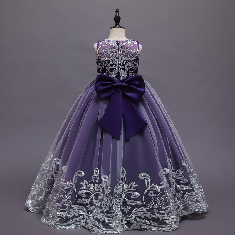 Mesh Lace Bow Lace Sleeveless Long Dresses - image 25