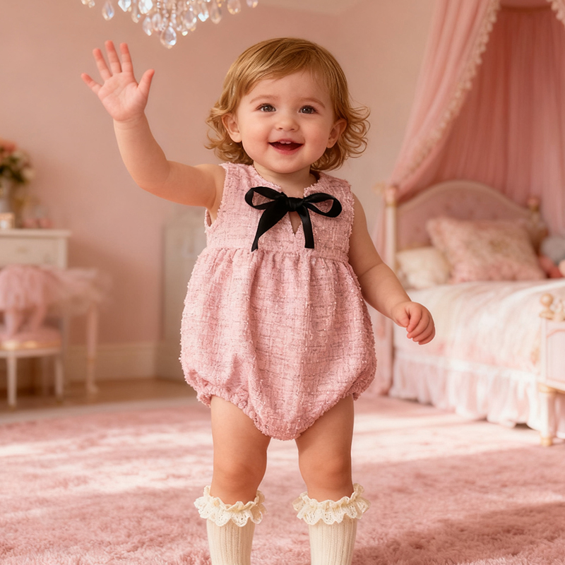 [Archive Sale] Tweed Bow Sleeveless Regular Bodysuit - image 7