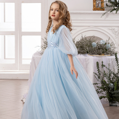 Mesh Folds Bow Sleeveless Regular Dresses - image 13