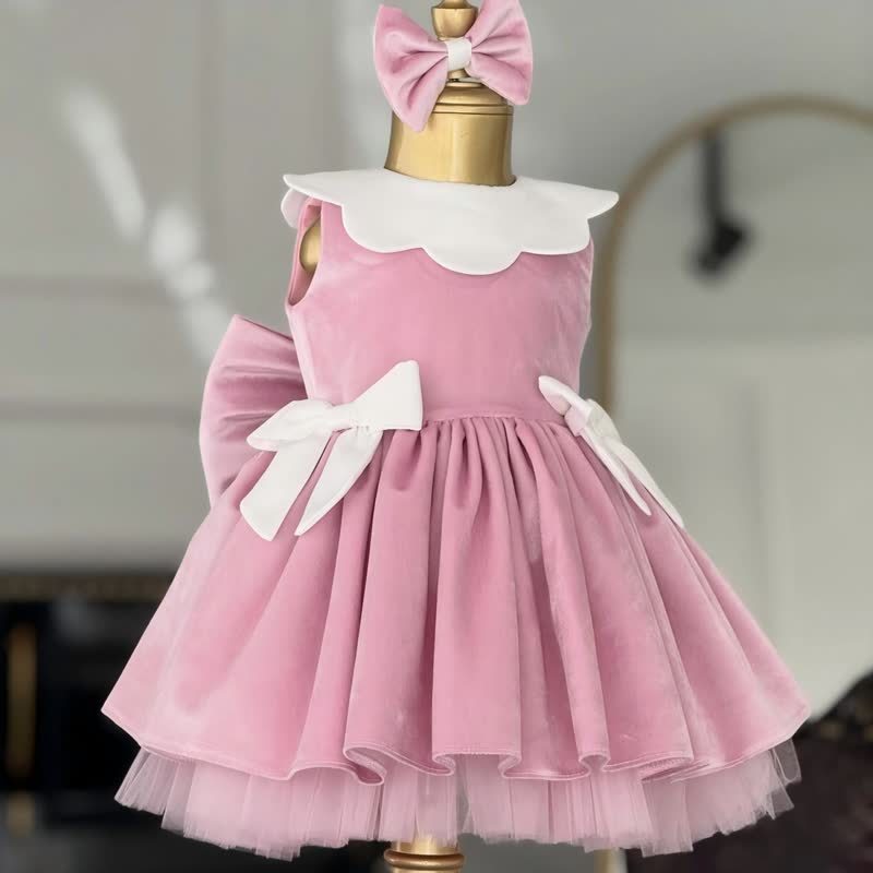 Velvet Bow Sleeveless Midi Dresses - image 3