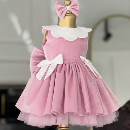 Velvet Bow Sleeveless Midi Dresses - image 3