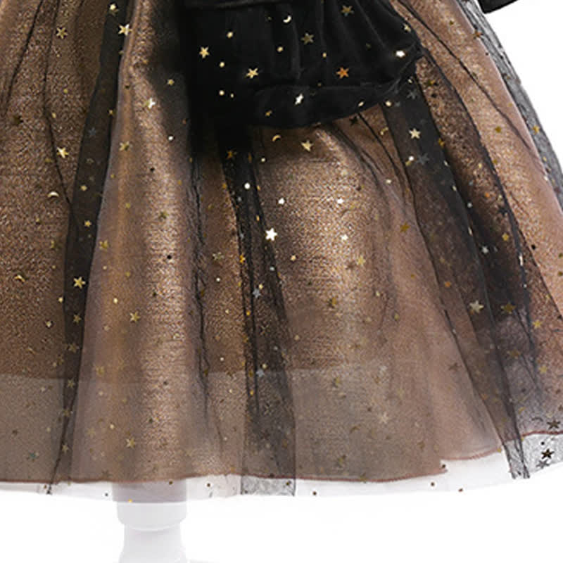 Chemical Fiber Blend Glitter Folds Short Sleeve Mid-long Dresses - image 13