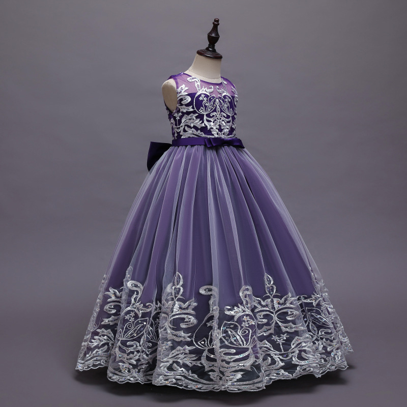 Mesh Lace Bow Lace Sleeveless Long Dresses - image 24