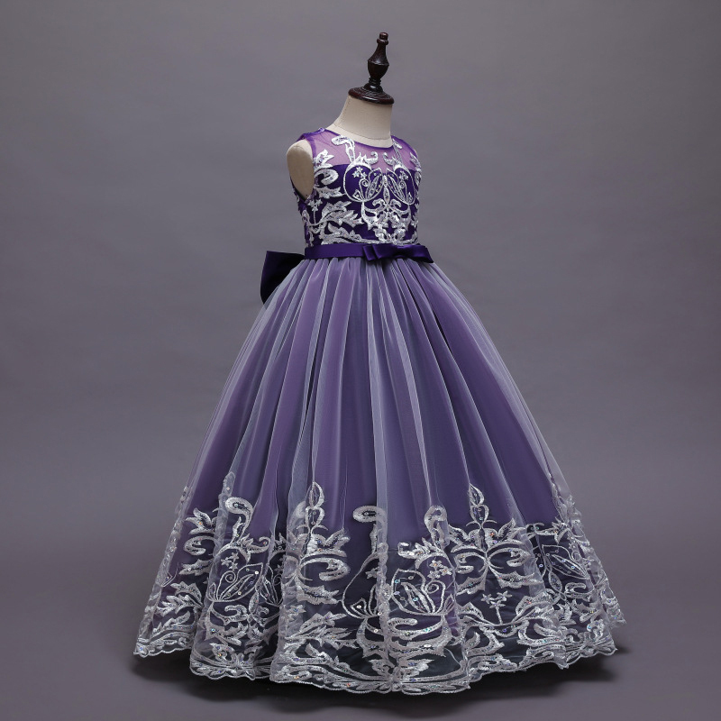 Mesh Lace Bow Lace Sleeveless Long Dresses - image 24