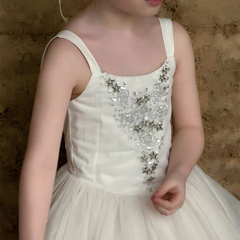 Mesh Rhinestone Sleeveless Midi Dresses - image 6