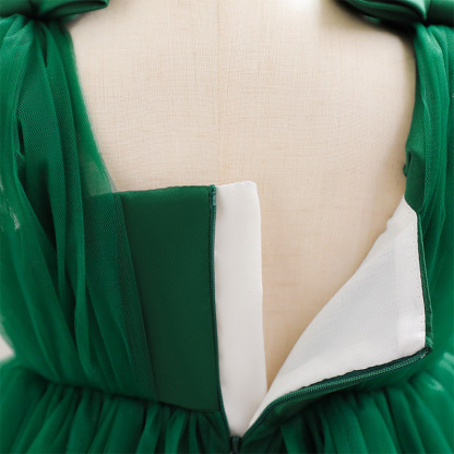 Mesh Bow Sleeveless Midi Dresses - image 26