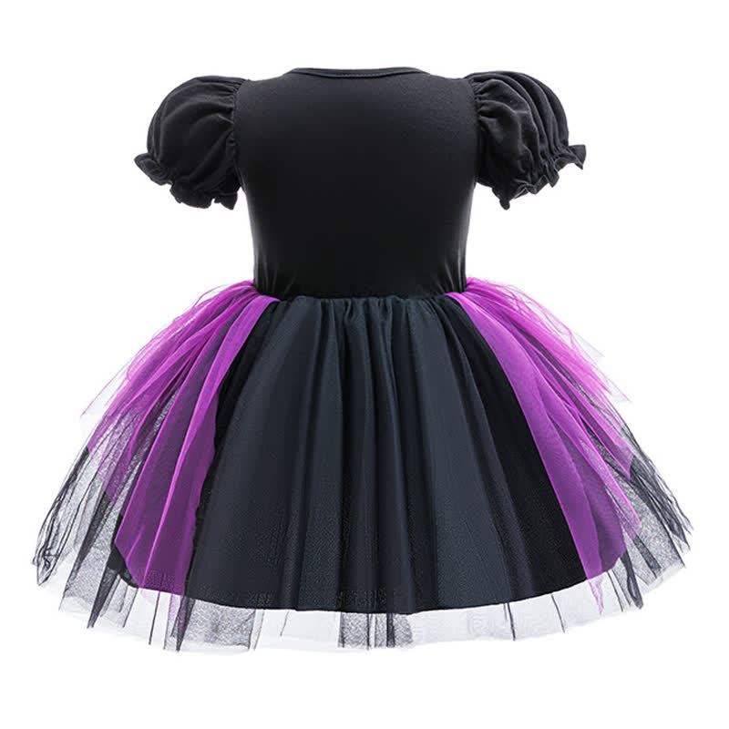 Mesh Halloween Painting Short Sleeve Midi Dresses - image 3