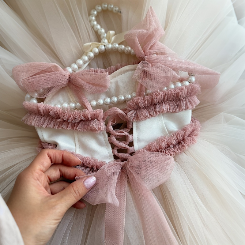 Mesh Bow Sleeveless Short Dresses - image 6