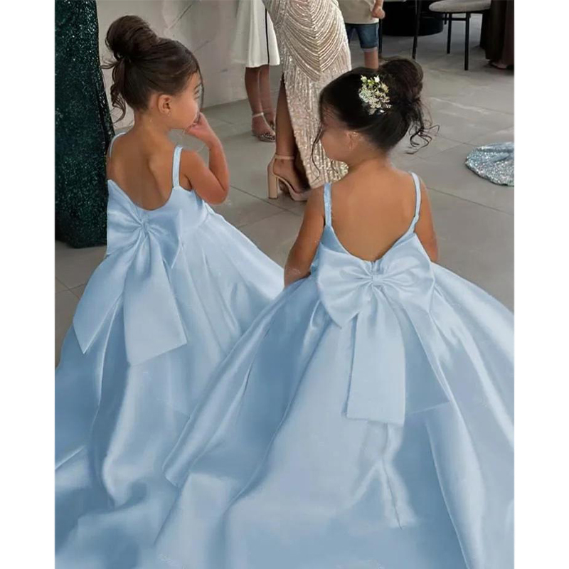 Satin Bow Sleeveless Maxi Dresses - image 43