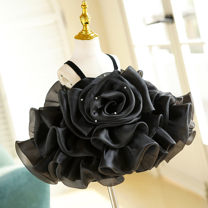 Organza Rosette Sleeveless Short Dresses - image 3