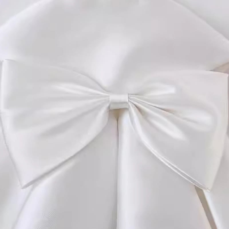 Satin Bow Sleeveless Midi Dresses - image 6