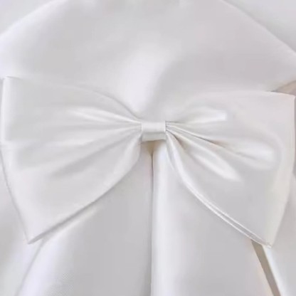 Satin Bow Sleeveless Midi Dresses - image 6