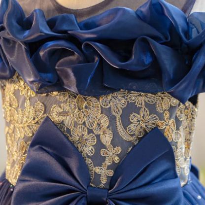 Mesh Bow Ruched Short Sleeve Maxi Dresses - image 4