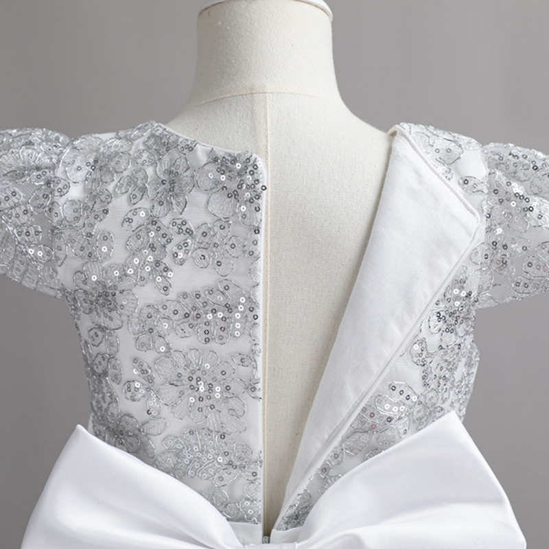 Mesh Bow Lace-up Cap Sleeve Maxi Dresses - image 8