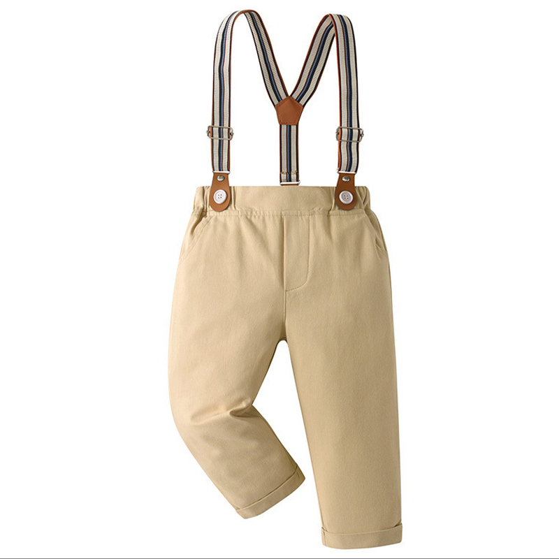 Cotton Bow Overalls Long Sleeve Regular 3-piece Formal Suit - image 24