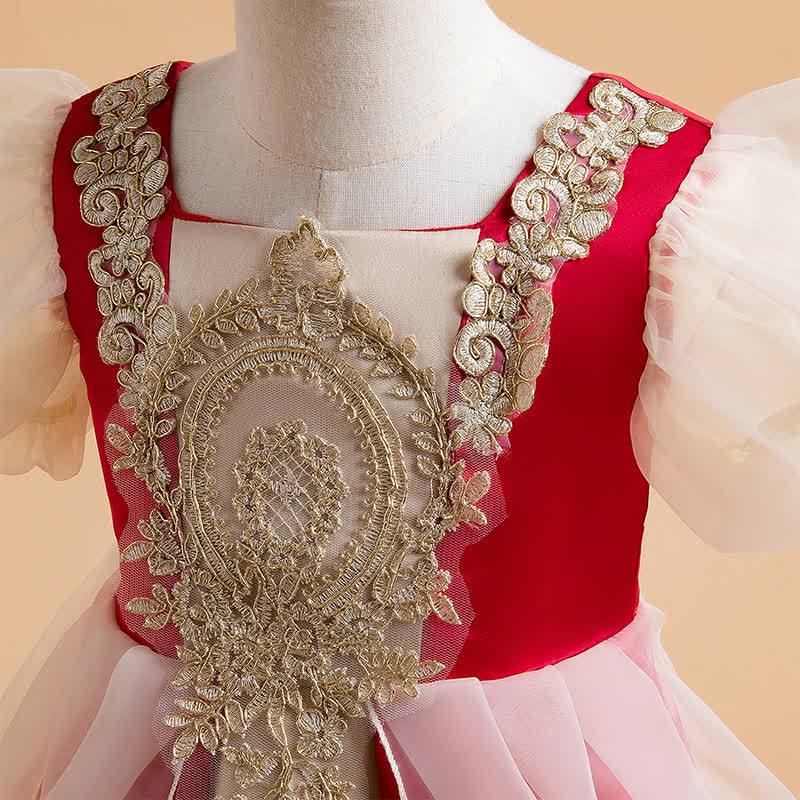 Satin Lace Short Sleeve Maxi Dresses - image 11