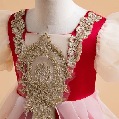 Satin Lace Short Sleeve Maxi Dresses - image 11