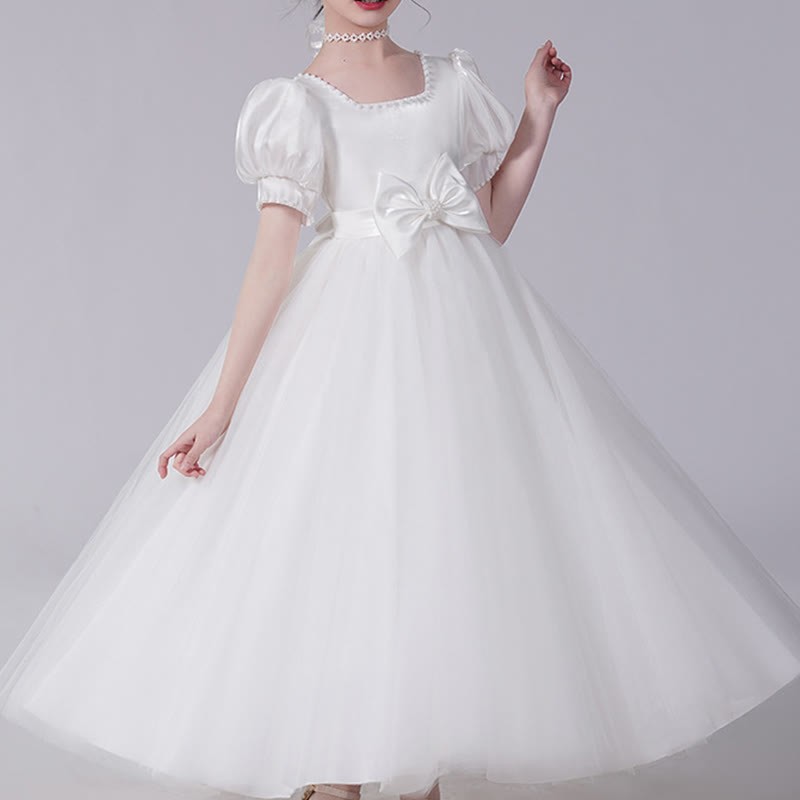 Mesh Split Joint Short Sleeve Maxi Dresses - image 9