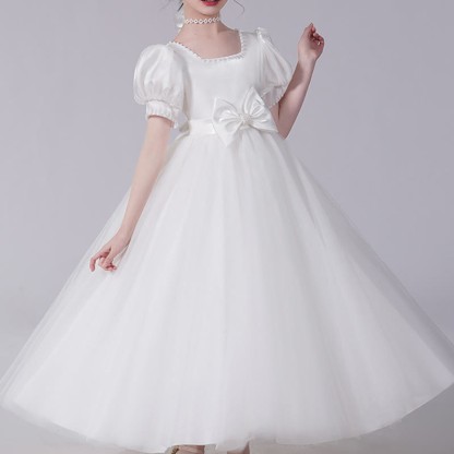 Mesh Split Joint Short Sleeve Maxi Dresses - image 9