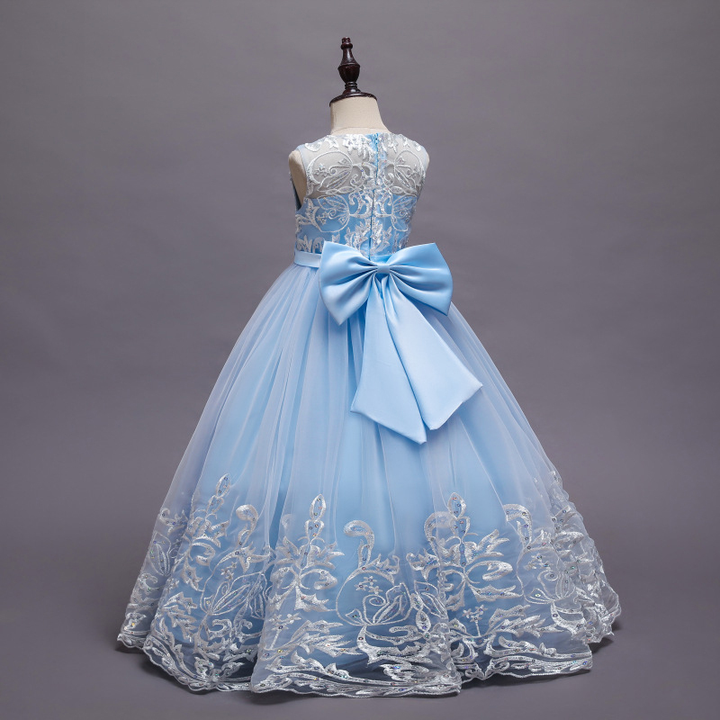 Mesh Lace Bow Lace Sleeveless Long Dresses - image 6