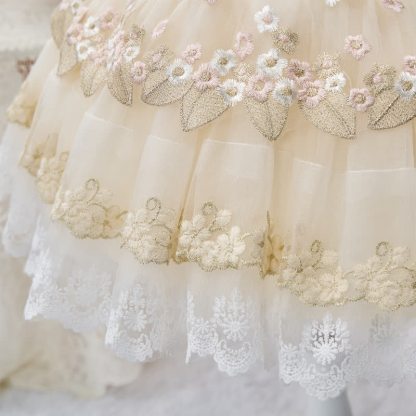 Mesh Bow Cap Sleeve Midi Dresses - image 9
