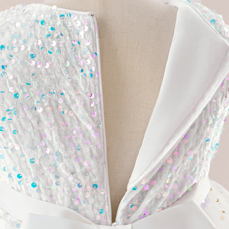 Sequins & Mesh Bow Sequins Sleeveless Maxi Dresses - image 13