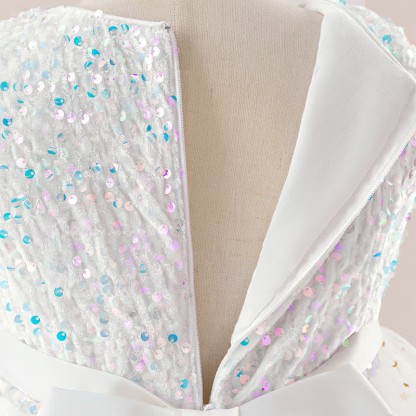 Sequins & Mesh Bow Sequins Sleeveless Maxi Dresses - image 13