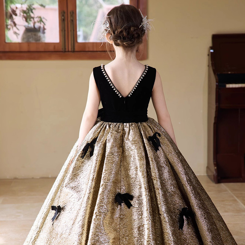 Velvet Bow Sleeveless Maxi Dresses - image 3