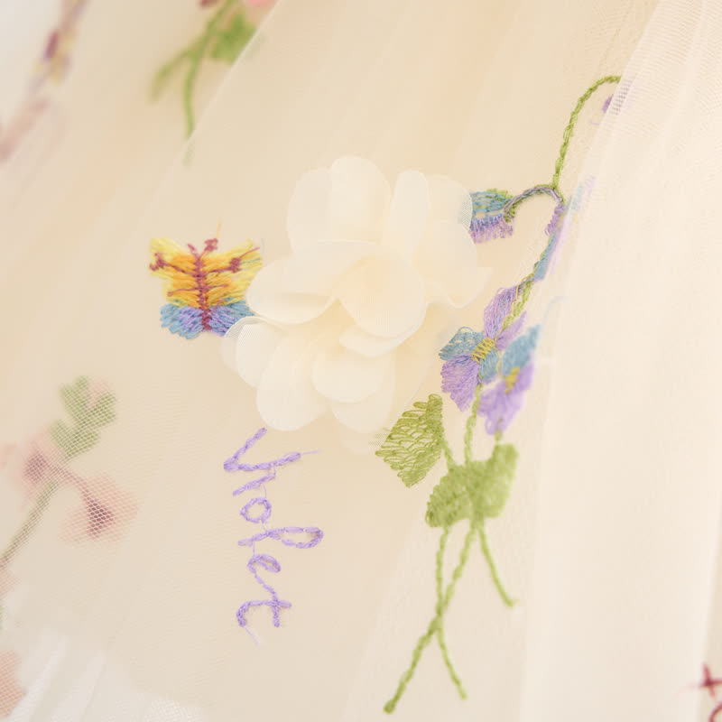 Mesh Rosette Sleeveless Midi Dresses Without Hat - image 9