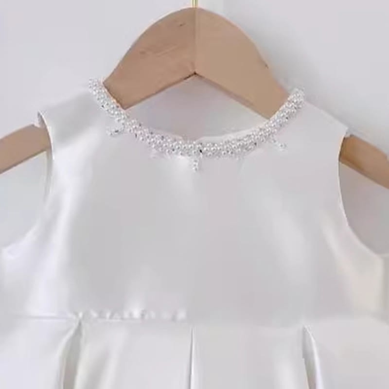 Satin Bow Sleeveless Midi Dresses - image 5