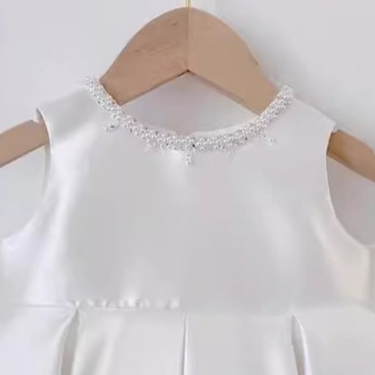 Satin Bow Sleeveless Midi Dresses - image 5