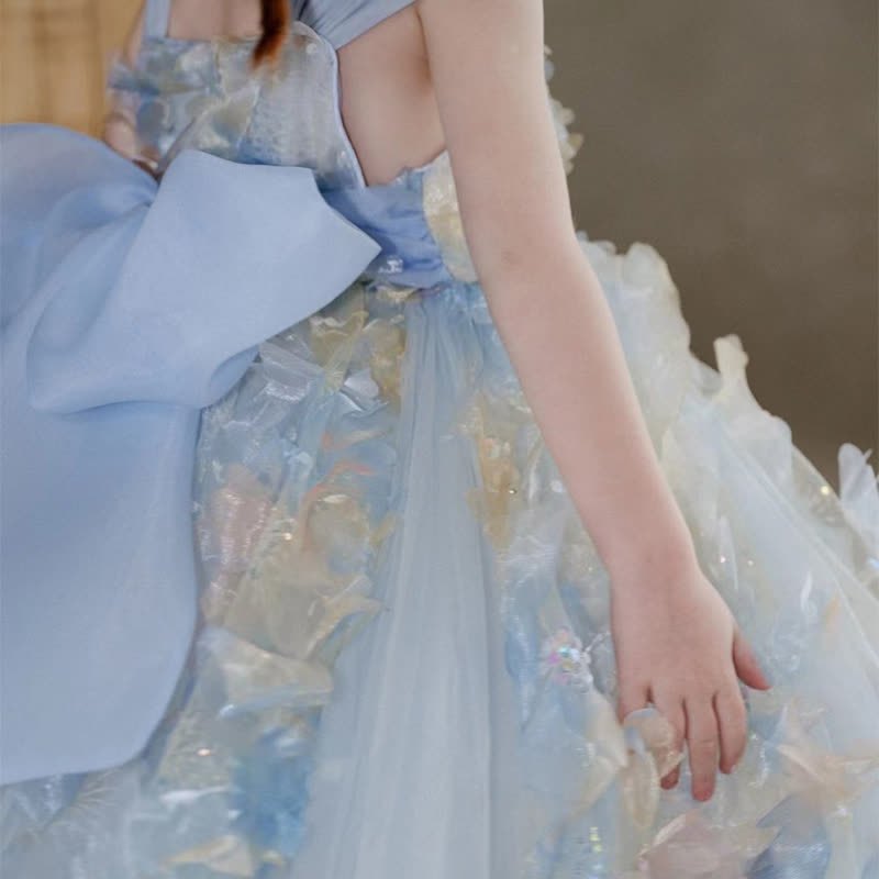 Mesh Butterfly Sleeveless Maxi Dresses - image 7