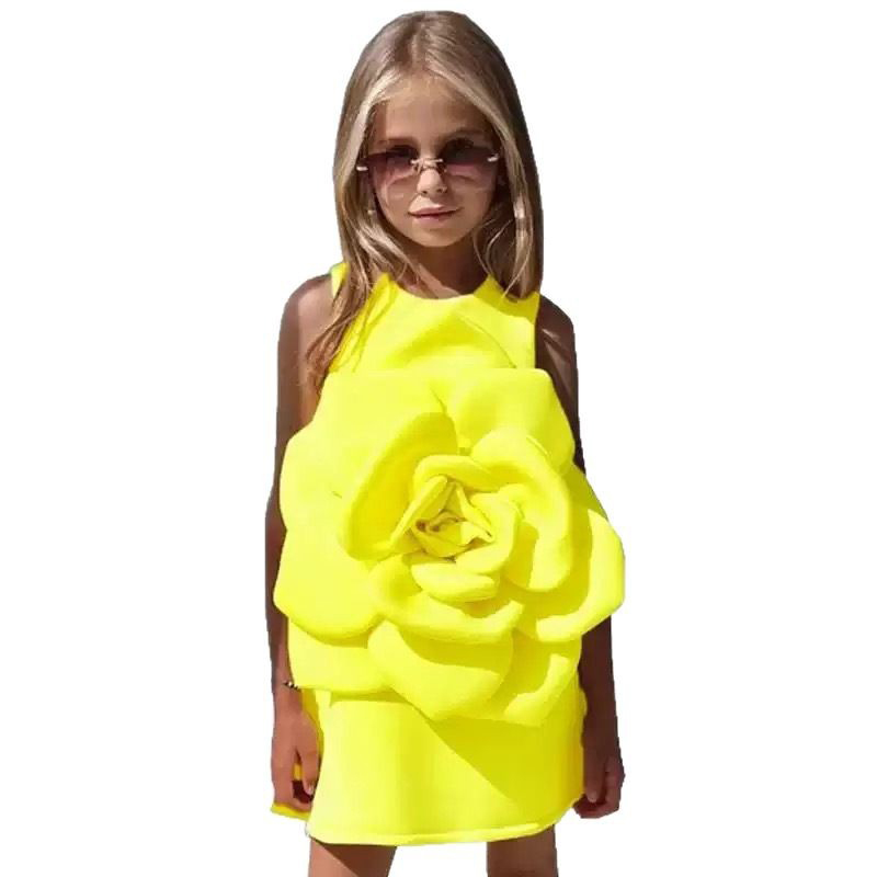 Scuba Knit Rosette Sleeveless Regular Dresses - image 30