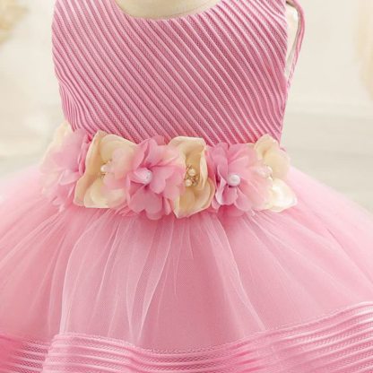 Mesh Rosette Sleeveless Midi Dresses - image 13