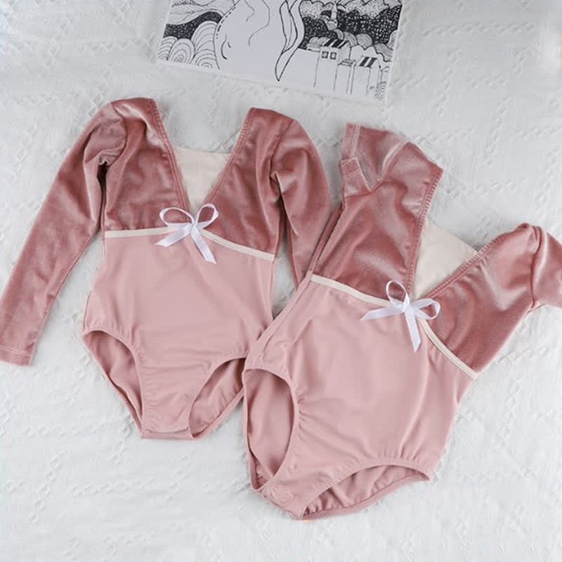 Bow Ballet Long Sleeve Shorts Two-piece Set - image 13