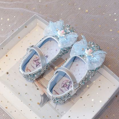 Solid Bow Sequins Round Toe Flats  - image 13