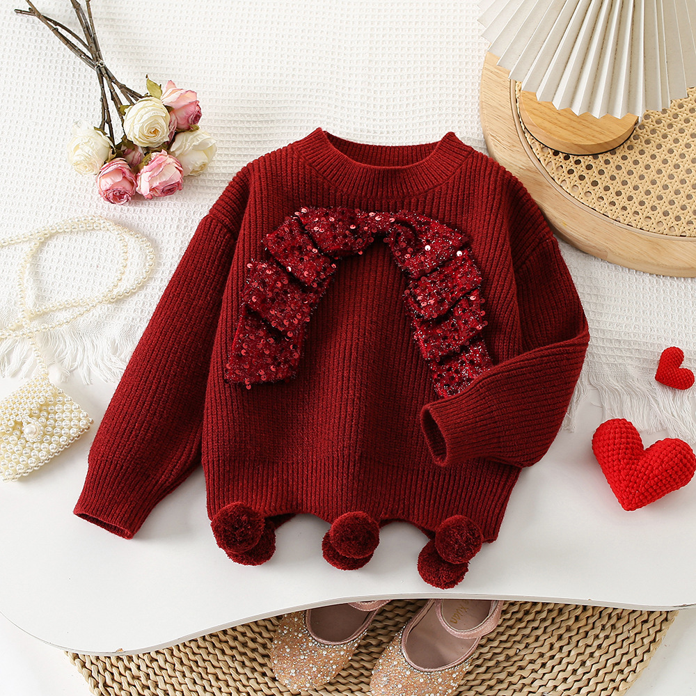 Knitwear Bow Long Sleeve Regular Two-piece Set - image 4