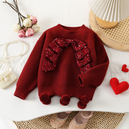 Knitwear Bow Long Sleeve Regular Two-piece Set - image 4