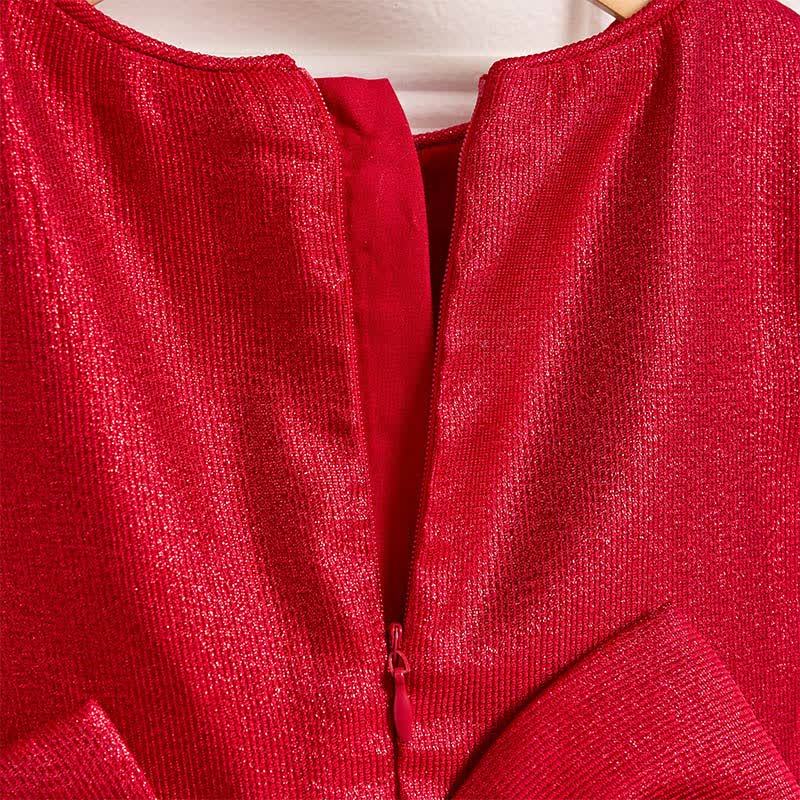 Twill & Mesh  Sleeveless Mid-long Dresses - image 39