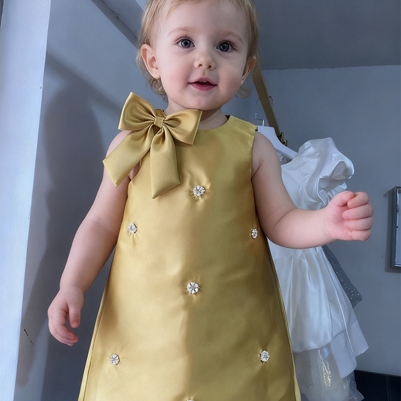 Satin Imitation Pearls Sleeveless Regular Dresses - image 22