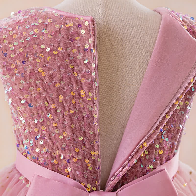 Sequins & Mesh Bow Sequins Sleeveless Maxi Dresses - image 21