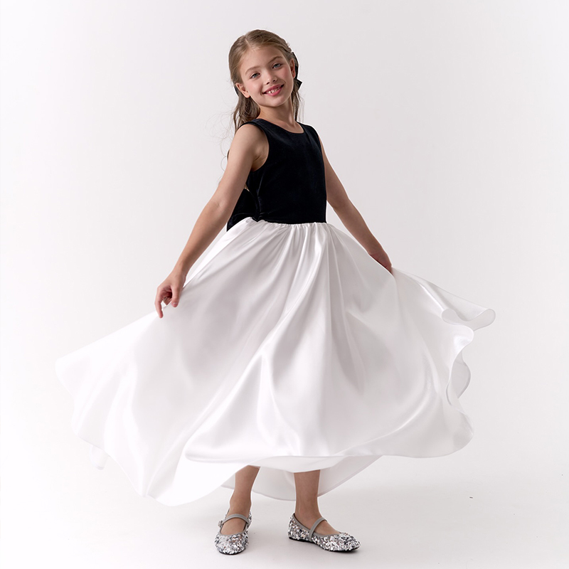 Satin Bow Sleeveless Maxi Dresses - image 6