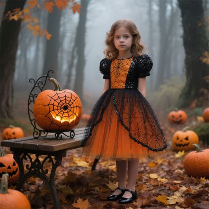 Mesh Folds Sequins Short Sleeve Mid-long Dresses - image 6