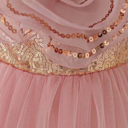 Sequins & Mesh Bow Rosette Sequins Sleeveless Maxi Dresses - image 8
