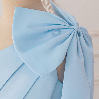 Satin Bow Sleeveless Maxi Dresses - image 6